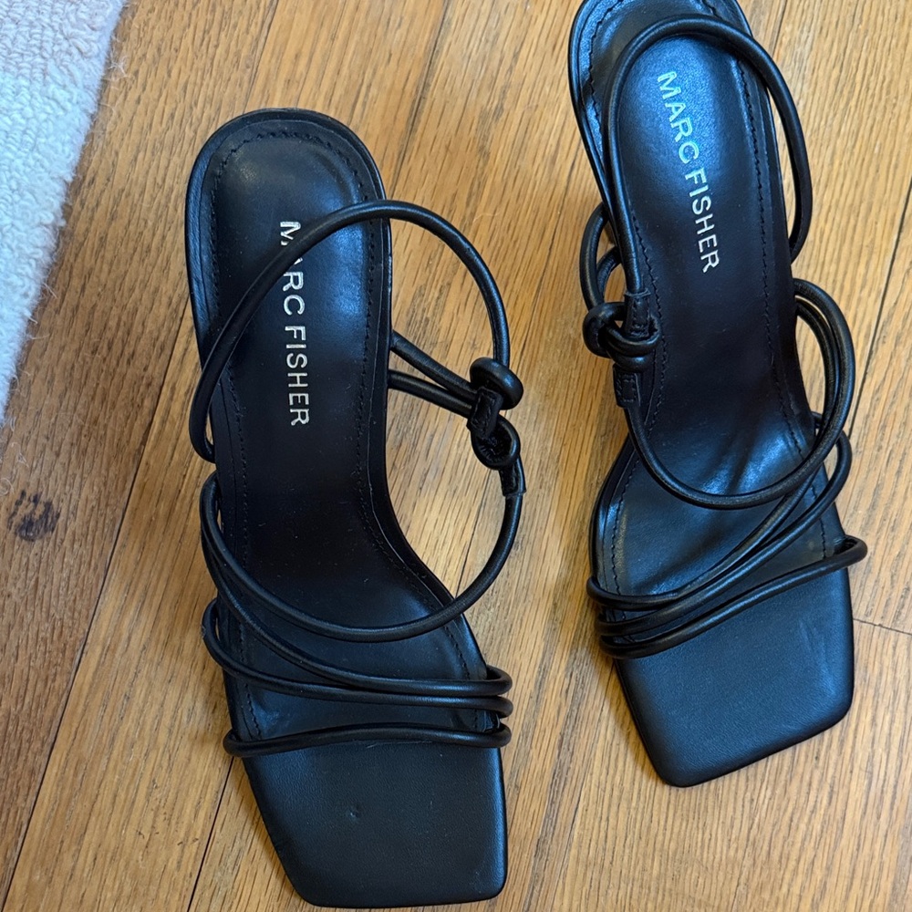 Marc Fisher Black Strappy Heels